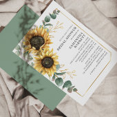 Sunflower Eucalyptus Vrijgezellenfeest FloraI Uitn Briefpapier