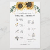 Sunflower Eucalyptus Weduwprogramma Briefpapier (Voorkant)