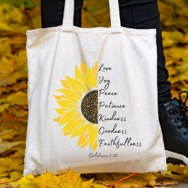 Sunflower Faith Tote Bag