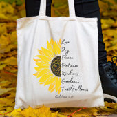 Sunflower Faith Tote Bag