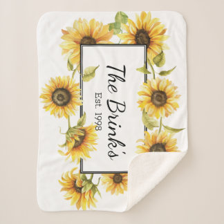 Sunflower Family Sherpa Blanket  Sherpa Deken