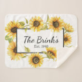 Sunflower Family Sherpa Blanket Sherpa Deken (Voorkant (horizontaal))