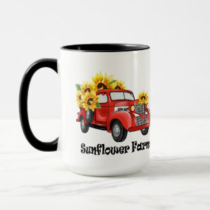 "Sunflower Farms" Oude Truck/Zonnebloemen Koffie Mok