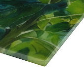 Sunflower Field Art on Glass Cutting Board Snijplank (Hoek)
