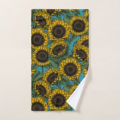 Sunflower field bad handdoek (Handdoek)