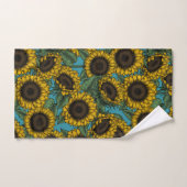Sunflower field bad handdoek (Handdoek)