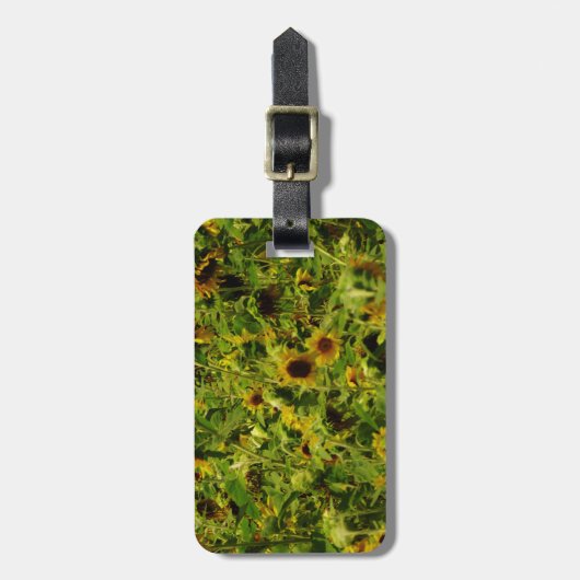 Sunflower field bagagelabel (Voorkant verticaal)
