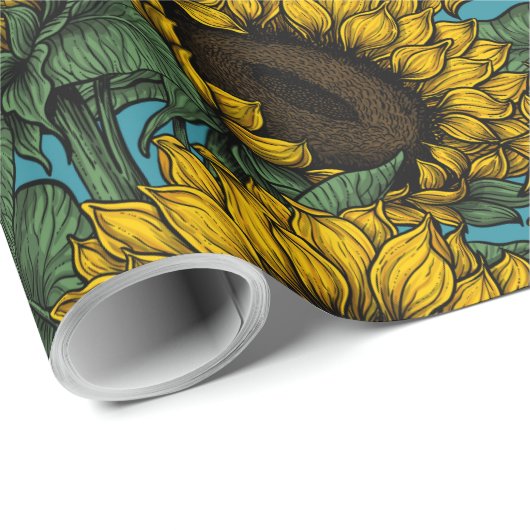 Sunflower field cadeaupapier (Rol Hoek)