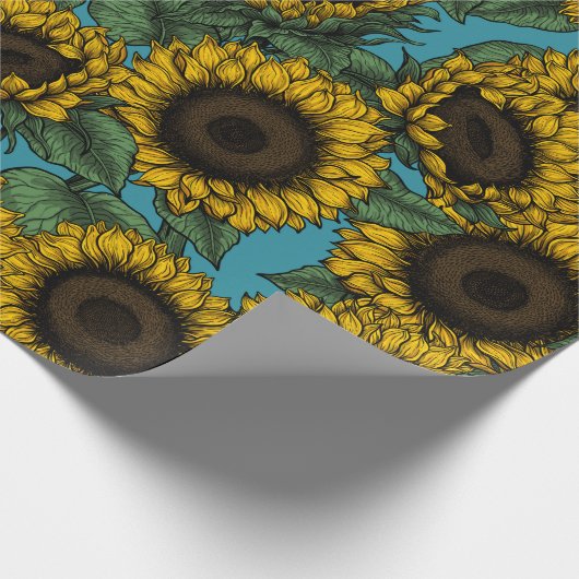 Sunflower field cadeaupapier (Hoek)