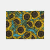 Sunflower field fleece deken (Voorkant (Horizontaal))