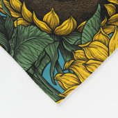 Sunflower field fleece deken (Hoek)