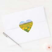 Sunflower field hart sticker (Envelop)