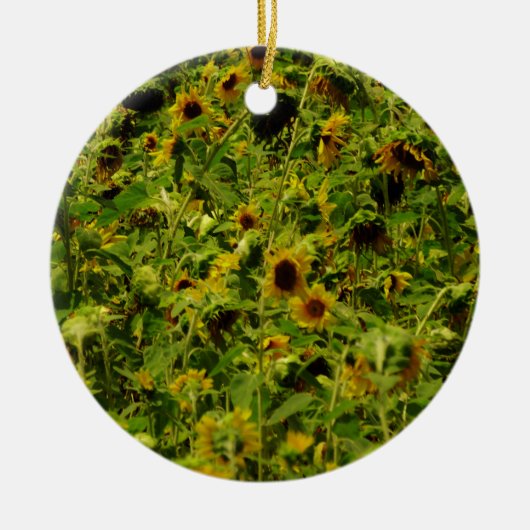 Sunflower field keramisch ornament (Voorkant)