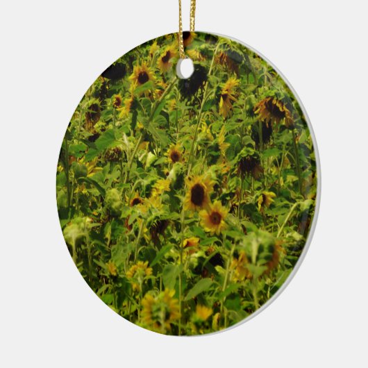 Sunflower field keramisch ornament (Links)