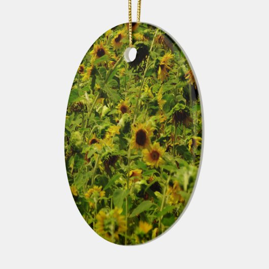 Sunflower field keramisch ornament (Links)