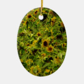 Sunflower field keramisch ornament (Voorkant)