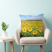 Sunflower field kussen (Stoel)