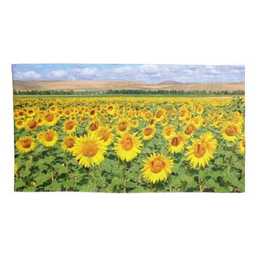 Sunflower field kussensloop (Achterkant-Rechts)