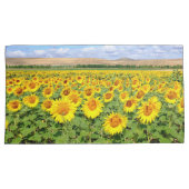Sunflower field kussensloop (Voorkant-Rechts)