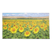 Sunflower field kussensloop (Achterkant-Links)