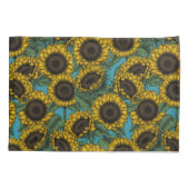 Sunflower field kussensloop (Achterkant-Links)