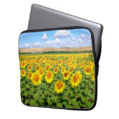 Sunflower field laptop sleeve (Voorkant Links)