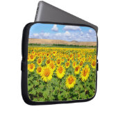 Sunflower field laptop sleeve (Voorkant Rechts)