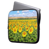 Sunflower field laptop sleeve (Voorkant Links)