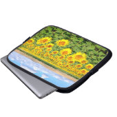 Sunflower field laptop sleeve (Voorkant onderkant)