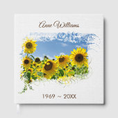 Sunflower Field Memorial Service Guest Book Gastenboek (Voorkant)