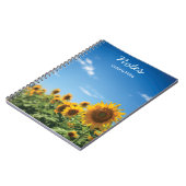 Sunflower field notitieboek (Linkerzijde)