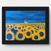 Sunflower Field Painting by Alfred Fox Fotoplaat (Voorkant)