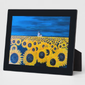 Sunflower Field Painting by Alfred Fox Fotoplaat (Zijkant)