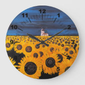 Sunflower Field Painting by Alfred Fox Grote Klok (Voorkant)