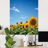 Sunflower field poster (Thuiskantoor)