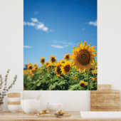 Sunflower field poster (Keuken)