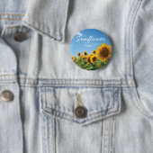 Sunflower field ronde button 5,7 cm (In situ)