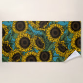 Sunflower field strandlaken (Voorkant)