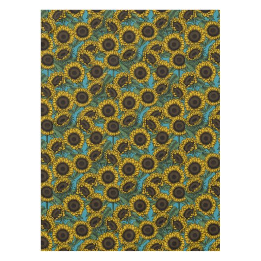 Sunflower field tafelkleed (Voorkant)