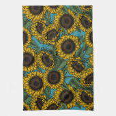 Sunflower field theedoek (Verticaal)