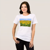 Sunflower field Tri-Blend shirt (Voorkant volledig)