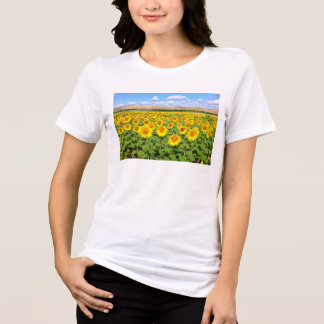 Sunflower field Tri-Blend shirt