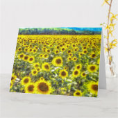 Sunflower Field Vincent Van Gogh Kaart (Gele Bloem)