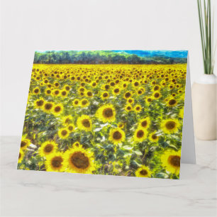Sunflower Field Vincent Van Gogh Kaart