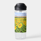 Sunflower field waterfles (Achterkant)