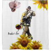 Sunflower Fireman Shower Curtain Douchegordijn (Voorkant)