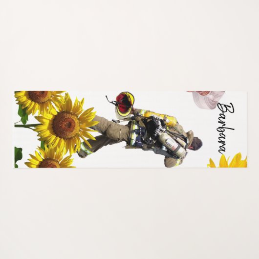 Sunflower Fireman Yoga Mat (Achterkant (horizontaal))