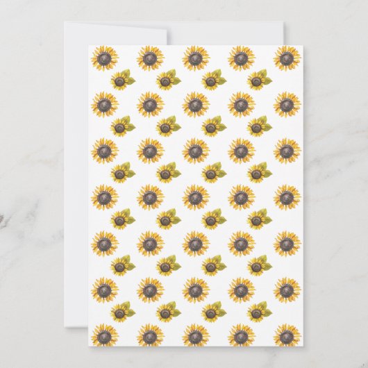 Sunflower First Birthday Invitation Kaart (Achterkant)