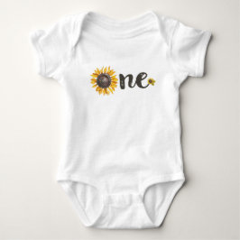Sunflower First Birthday Outfit Romper