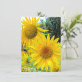 Sunflower:Flat Greeting Card Kaart (Staand voorkant)